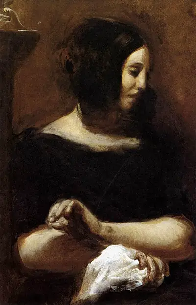 Portrait of George Sand Eugene Delacroix